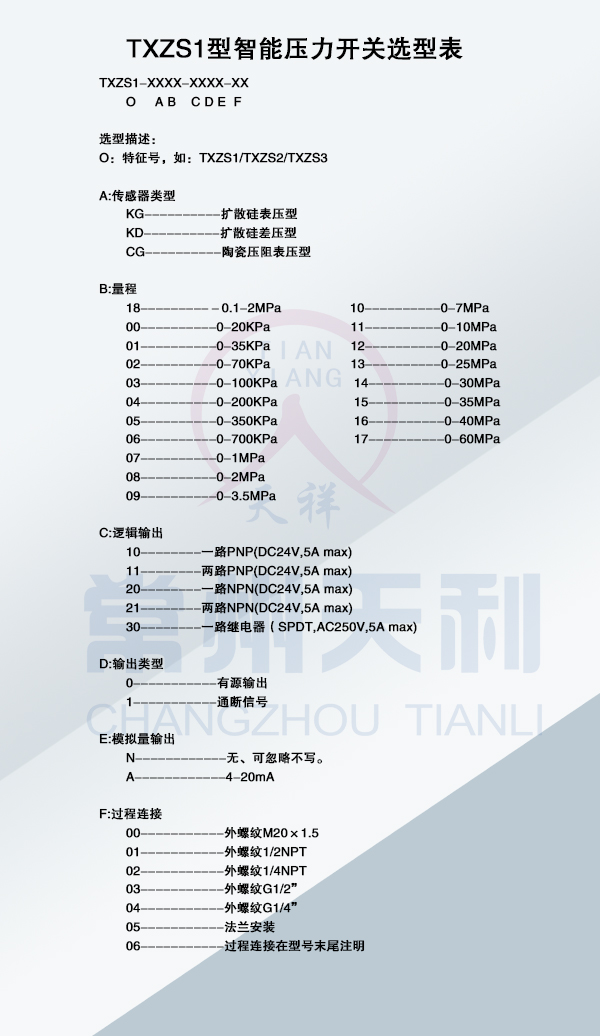 智能壓力開關選型介紹(四)